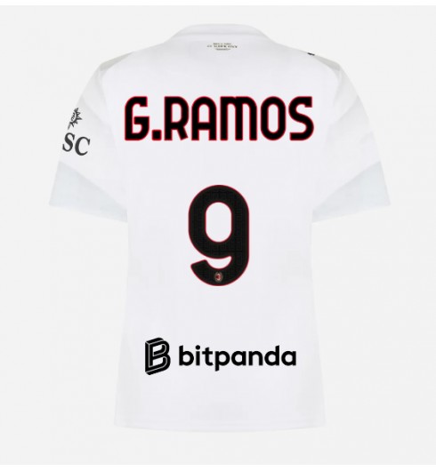 AC Milan Goncalo Ramos #9 Vieraspaita Naisten 2026-27 Lyhythihainen AC Milan Goncalo Ramos #9 Vieraspaita Naisten 2026-27 Lyhythihainen